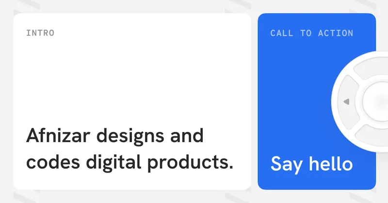Afnizar Nur Ghifari, Digital Product Designer's Open Graph Image
