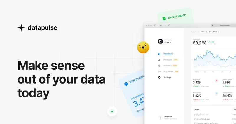 DataPulse - Simple, fun & lightweight web analytics solution