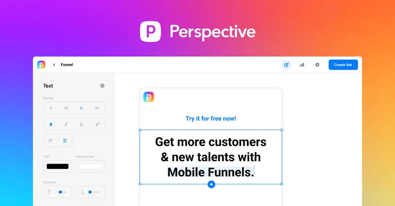 Perspective Funnels - Build breathtaking Funnels easily